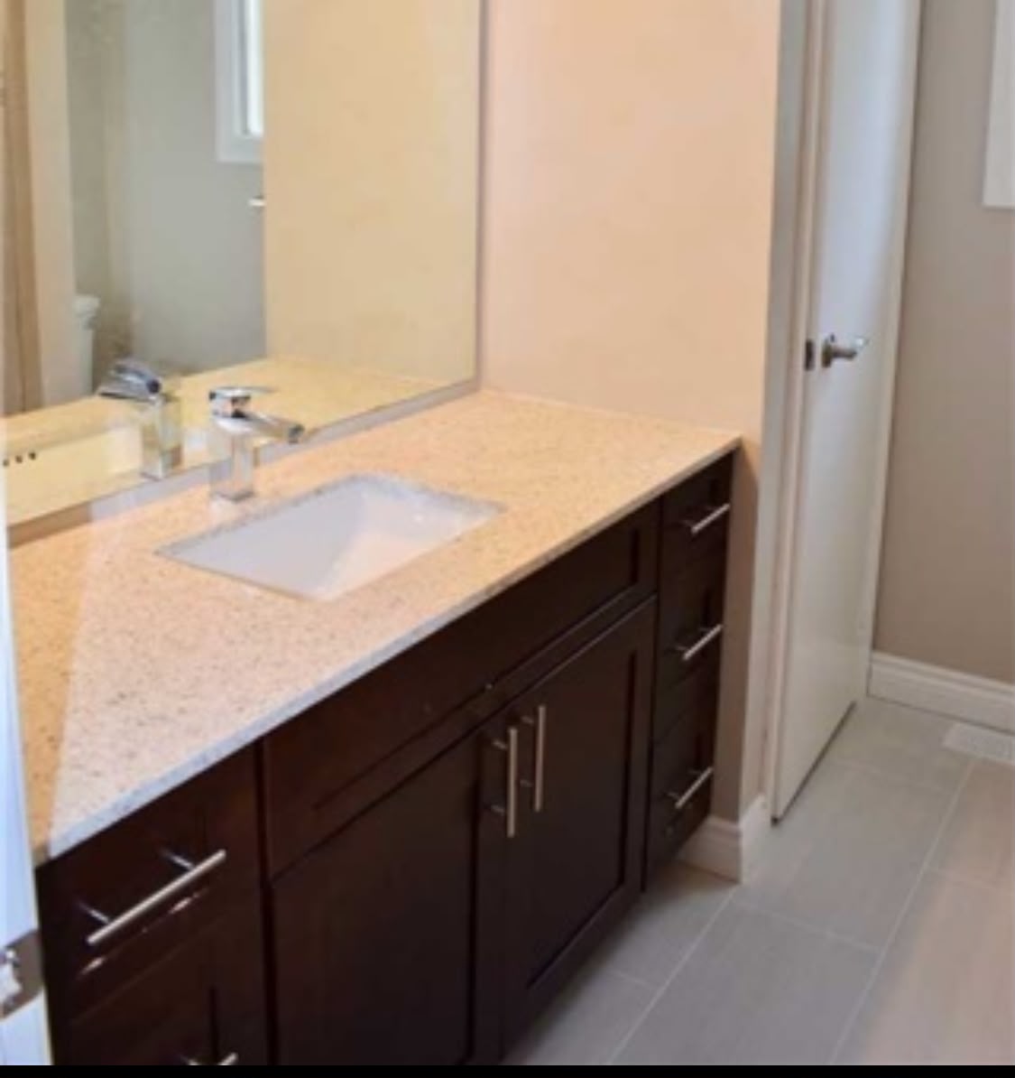 Warm-toned vanity