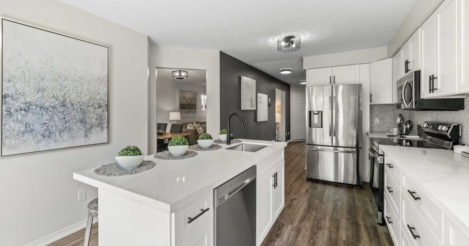 White island and cabinetry